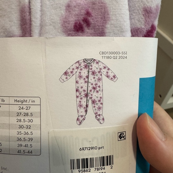 CARTERS fleece footed pajamas - Picture 6 of 7